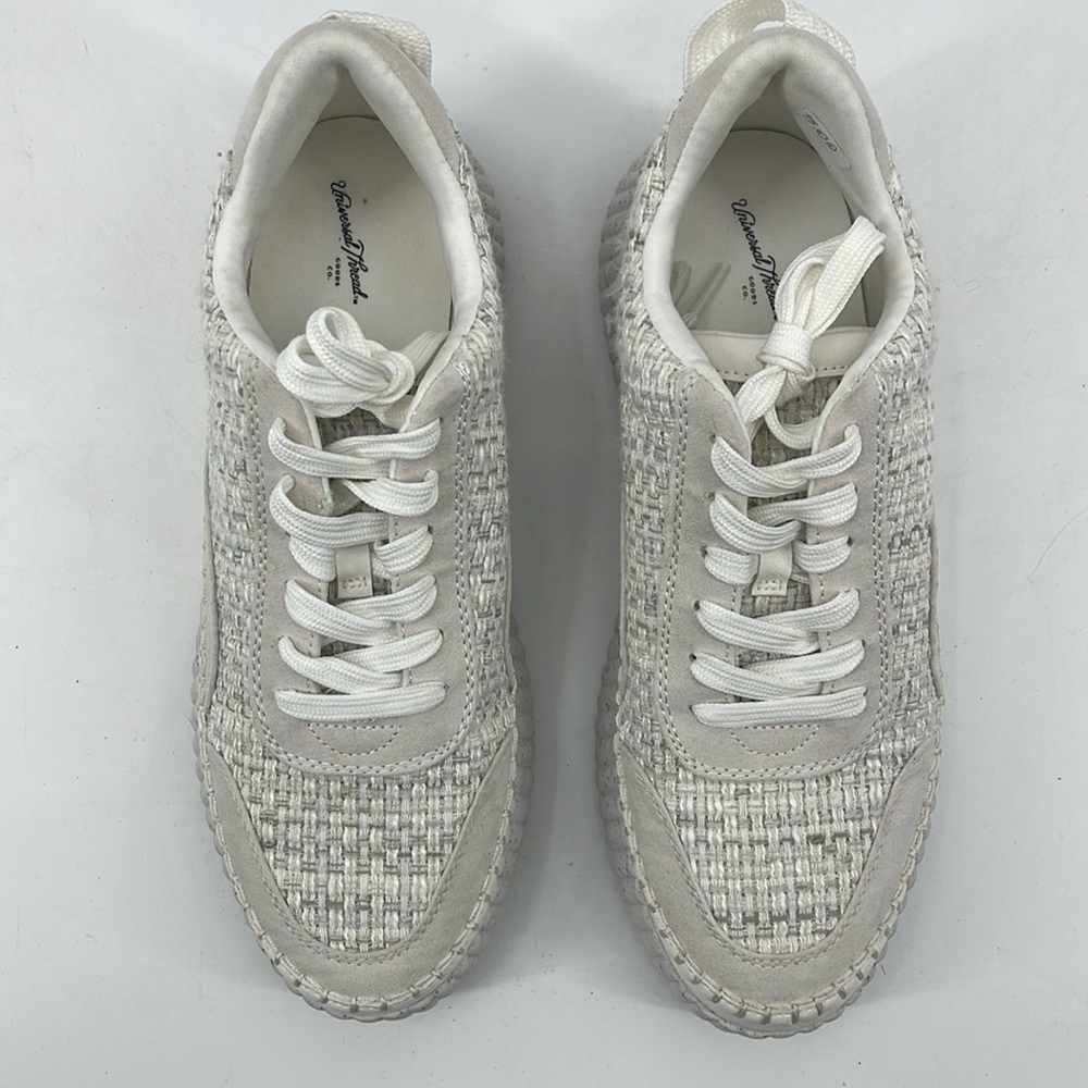 UNIVERSAL THREAD GOODS CO. WOMENS PLATFORM SNEAKERS. SIZE 10 , WHITE, GR…